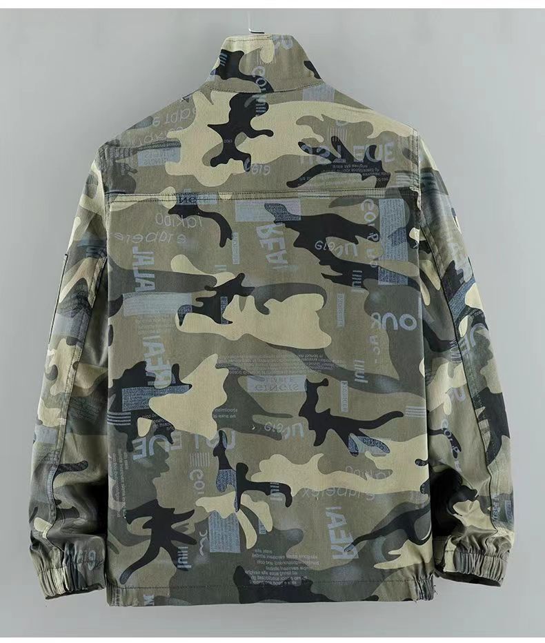 厂家批发春秋工作服弹力工装汽修户外耐脏电焊劳保防烫迷彩服套装详情38
