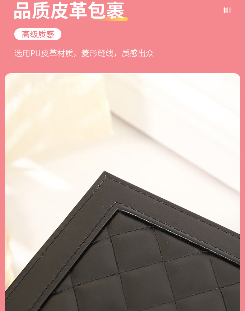 北欧爆款首饰收纳盒儿童珠宝盒亚马逊双层绒布抽屉带锁木质首饰盒详情7