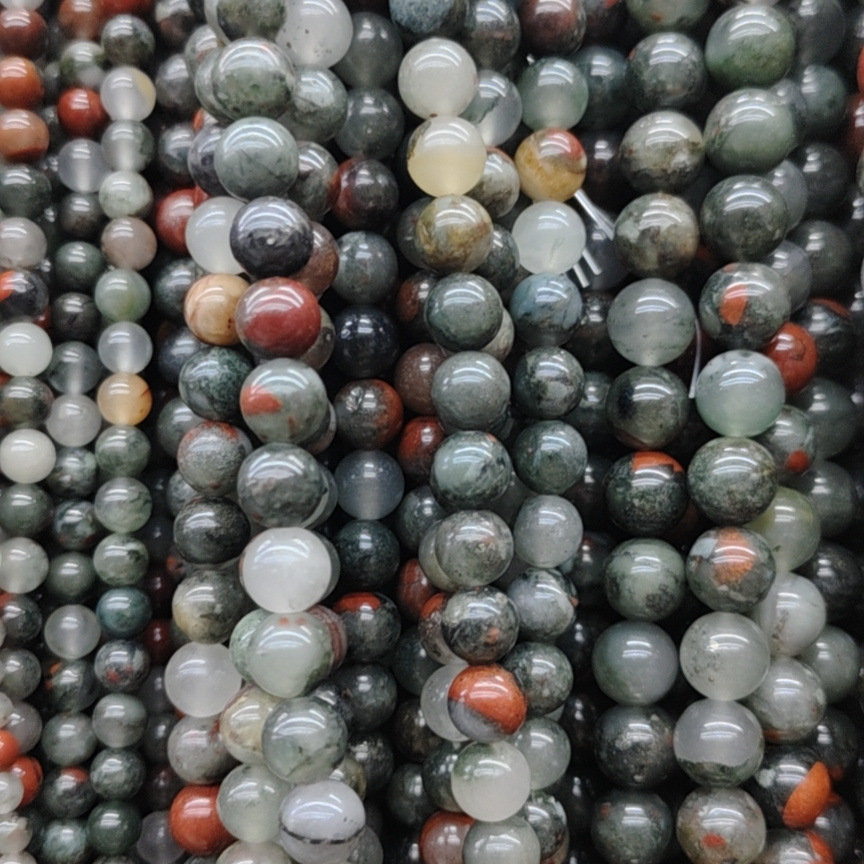 天然石圆珠 杂石野石散珠DIY饰品配件手串手工串珠材料半成品现货详情57