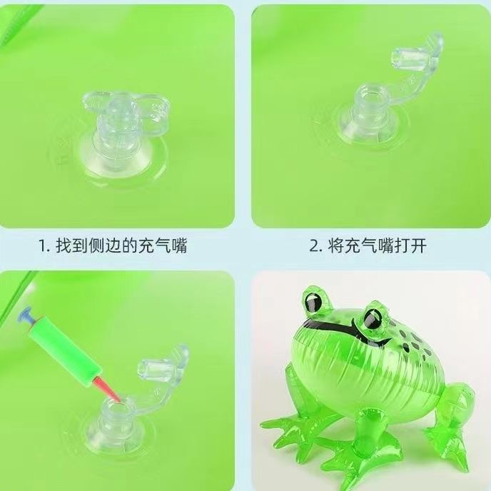 pvc充气眼睛发光青蛙充气青蛙发光大青蛙 充气斑点青蛙崽厂家直销详情3