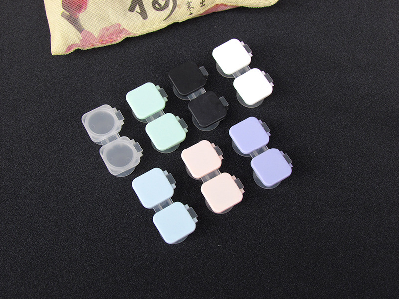 Portable dual-box flip contact lens case, independent press dual-box, convenient to use, three colors available, specially for foreign trade pic 24