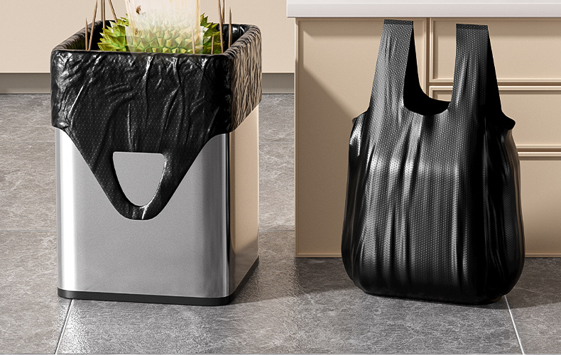 家用垃圾袋手提式垃圾袋厨房加厚不易破垃圾袋黑色大容量垃圾袋详情22