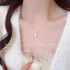Zircon Wishing Star necklace for women, new style, light luxury and high-end, titanium steel collarbone chain, Korean fashion, versatile accessories wholesale pic 10