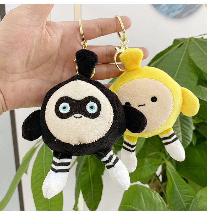 会说话的蛋仔玩偶公仔小挂件毛绒玩具书包挂件解压语音玩具钥匙扣详情18