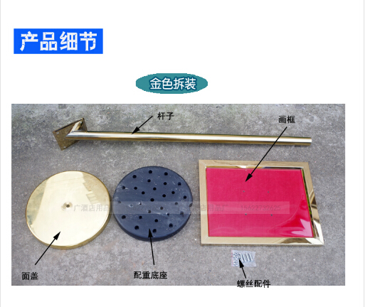 Stainless steel signboards, vertical signboards, double-sided advertising boards, A3 and A4 directional signs, inclined signs pic 16