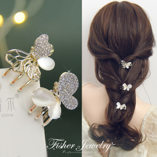 新款跨境水钻合金发夹碎发刘海夹一字夹少女小清新侧边发卡发饰详情12