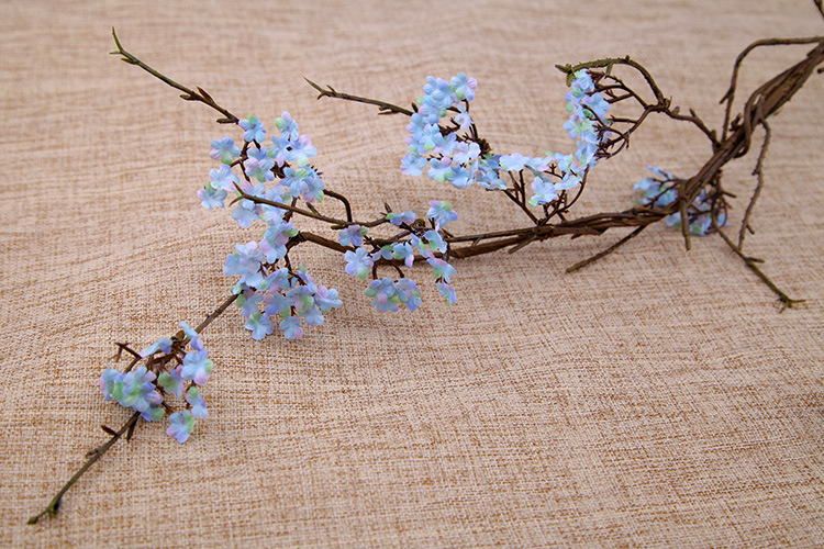 Zen-themed faux cherry blossom vine branches for home decoration, realistic small floral dry branches, tea room artificial flower ornaments, and simple flower arrangements pic 33