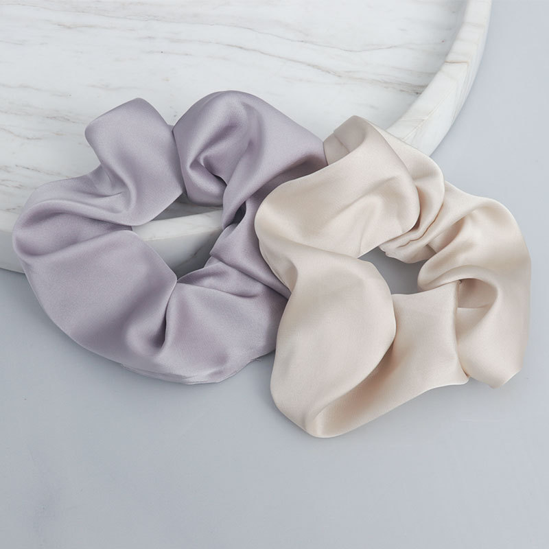 法式缎面猪大肠发圈ins韩系网红真丝女简约复古肥肠头绳可爱日系详情3