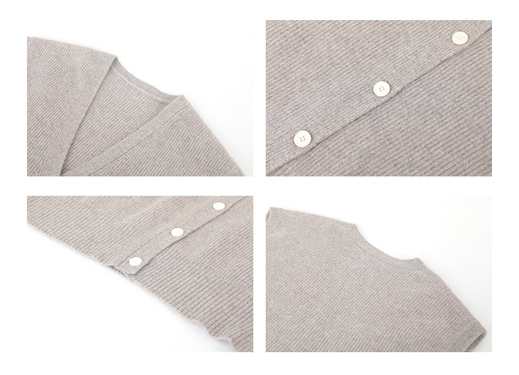 木兰时髦复古小马甲开衫女2023春季新款韩版简约针织上衣女 21507详情7