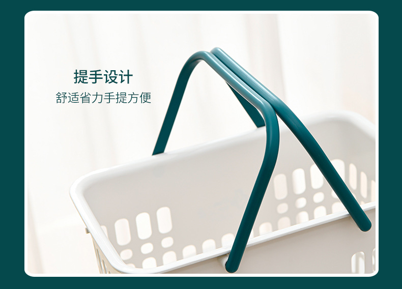 Factory direct sales of bathroom storage baskets, plastic hollowed-out bath baskets, hand-held storage baskets, household bathroom bath baskets, and dirty clothes baskets pic 4