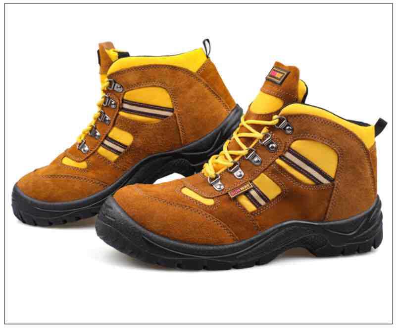 外贸劳保鞋工作鞋防砸防刺穿高帮透气男士安全工作鞋牛皮防护鞋详情8