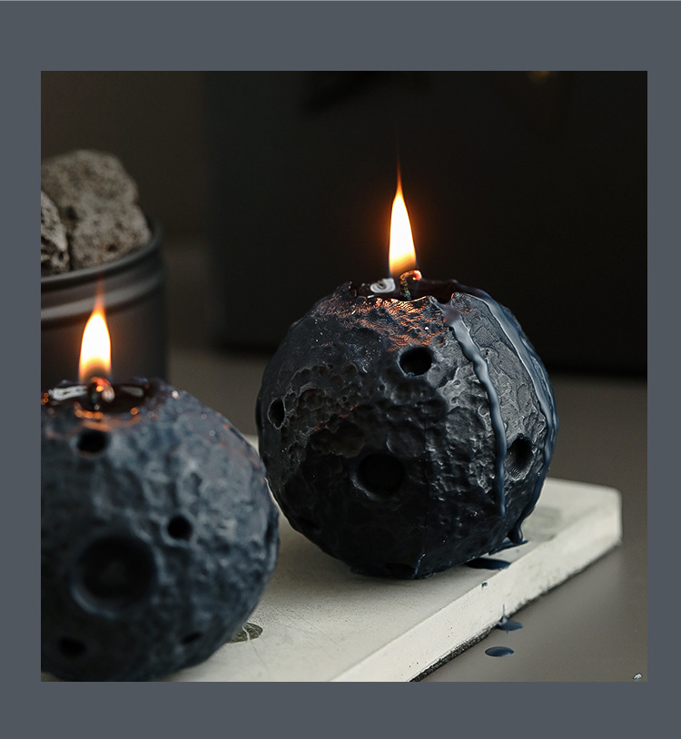 Moon scented candles, creative bedroom ornaments and souvenirs, spherical moon candles pic 19