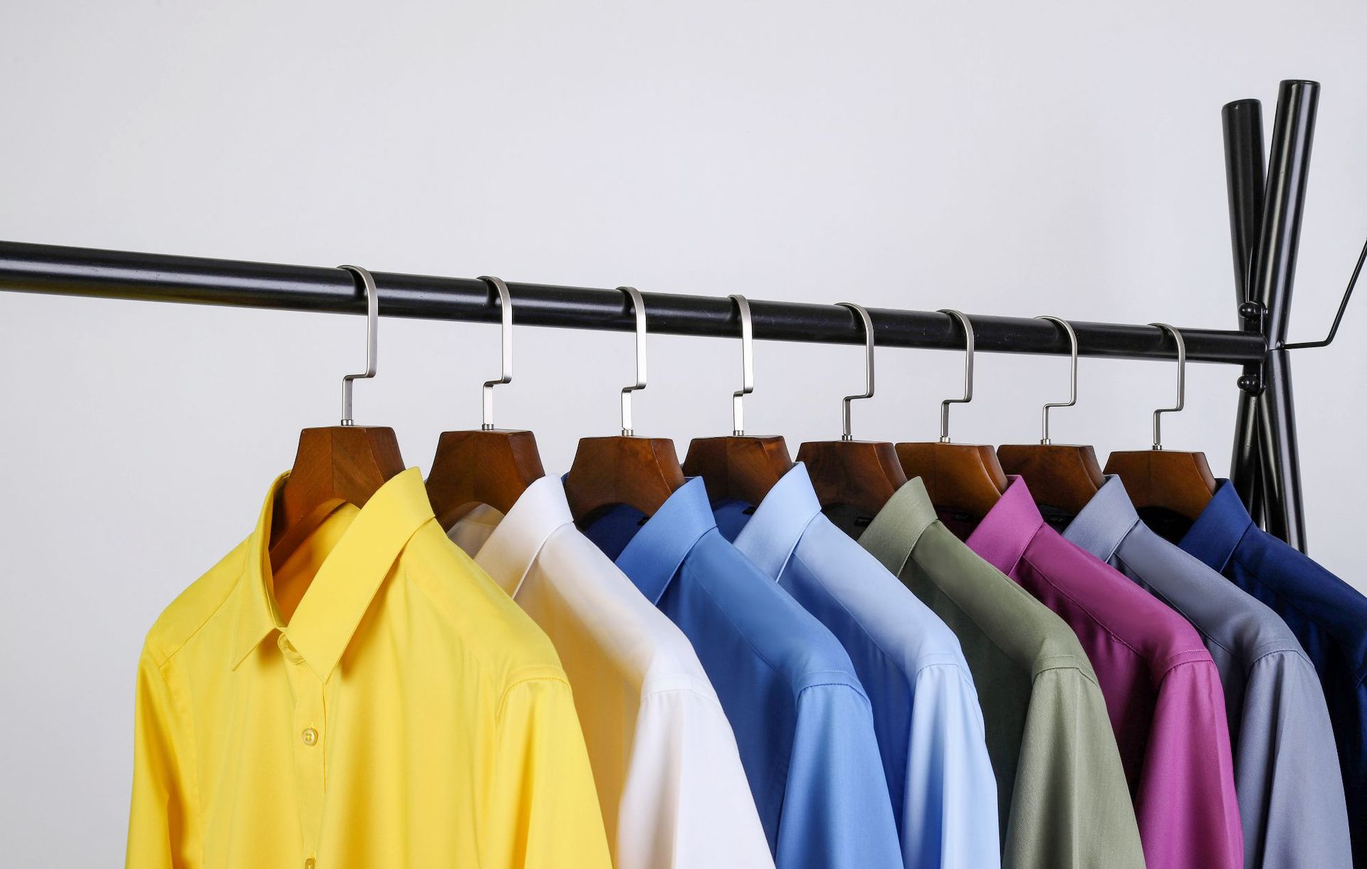 Factory direct supply of long-sleeved white bamboo fiber shirts for men, blue workwear no-iron fitted shirts for women, both men and women pic 10