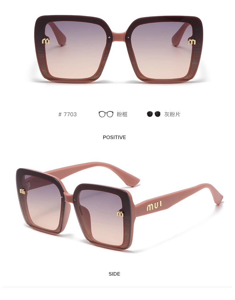 韩版大框黑色圆脸大脸防紫外线遮阳墨镜女潮气质高级感防晒太阳镜详情19