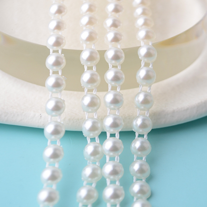 ABS semi-circular connecting beads 3mm, 4mm, 6mm, 8mm, 10mm, 12mm, handcrafted clothing accessories, DIY wedding dress curtain accessories pic 2