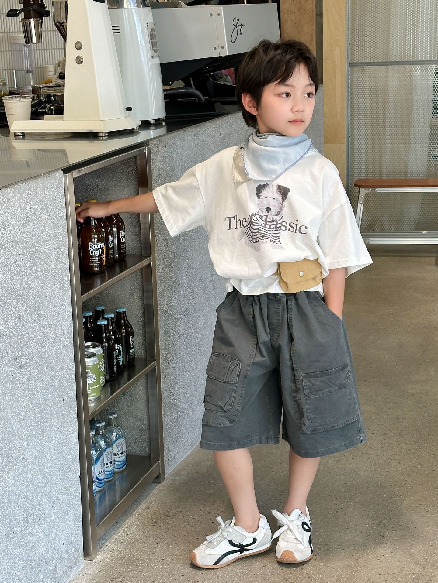韩国童装短袖25夏季新款儿童可爱狗狗印花t恤男女童休闲百搭上衣详情14