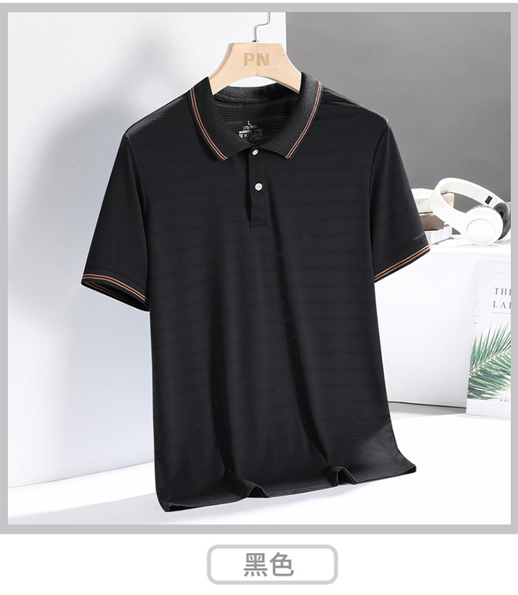 夏季中老年翻领半袖t恤男宽松休闲中年爸爸夏装短袖POLO衫男上衣详情12