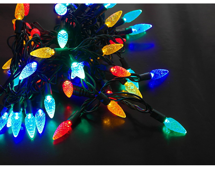 Factory direct sales of LED strawberry light strings, new outdoor injection style Christmas tree decoration, waterproof strawberry light, garden light pic 4