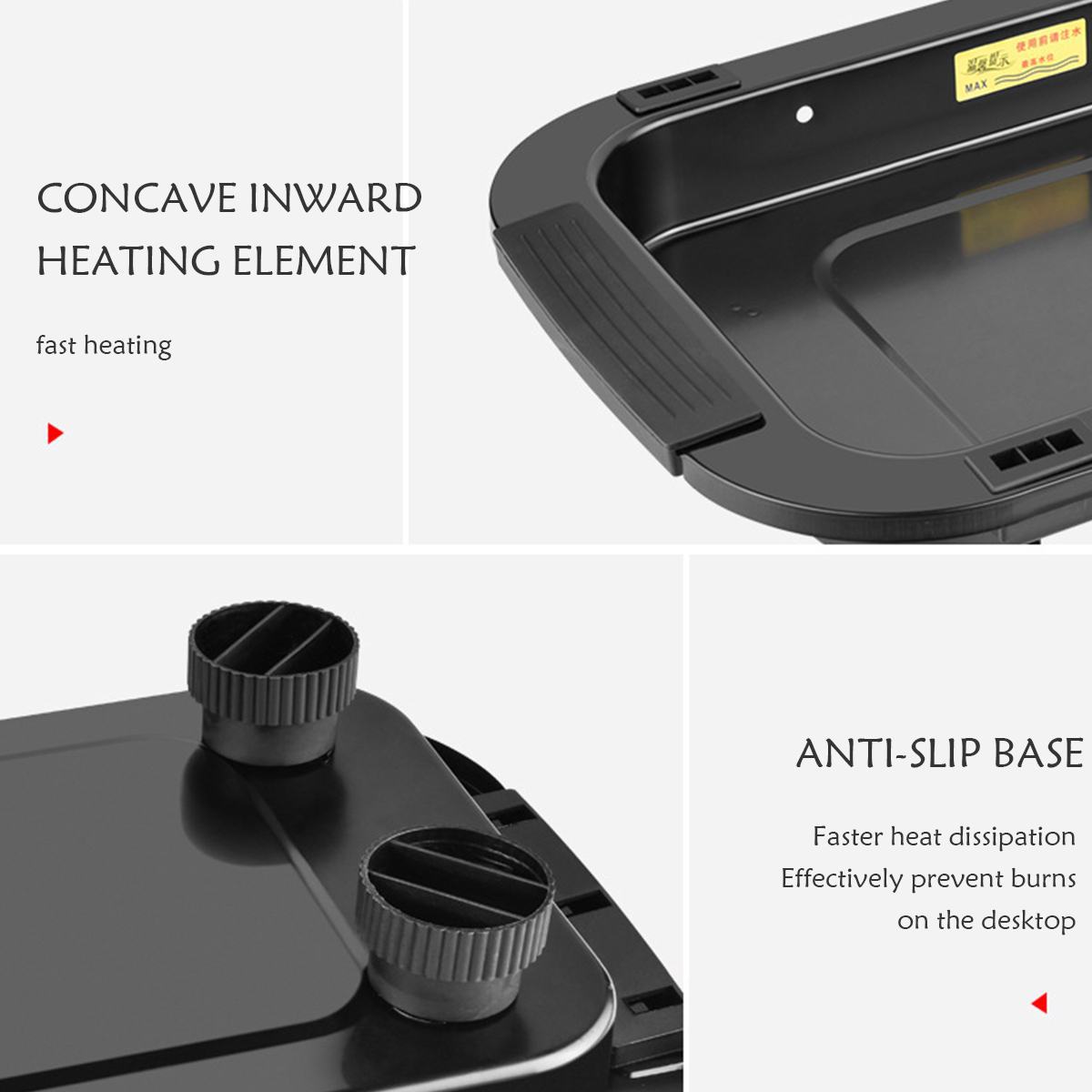 Cross-border bestseller SOKANY273BG European standard household smokeless electric barbecue grill, electric barbecue grill pic 9