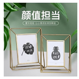 北欧轻奢五角星金属相框摆件客厅电视柜酒柜创意家居饰品装饰摆件.详情7