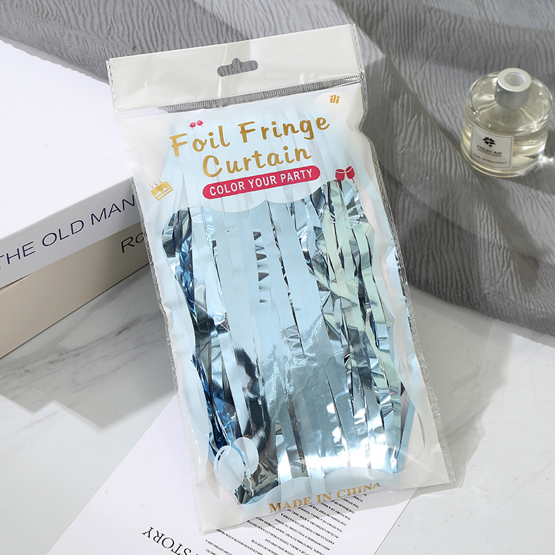 跨境专供1*2M纯色雨丝帘生日装饰派对布置用品舞台墙面装饰道具详情5