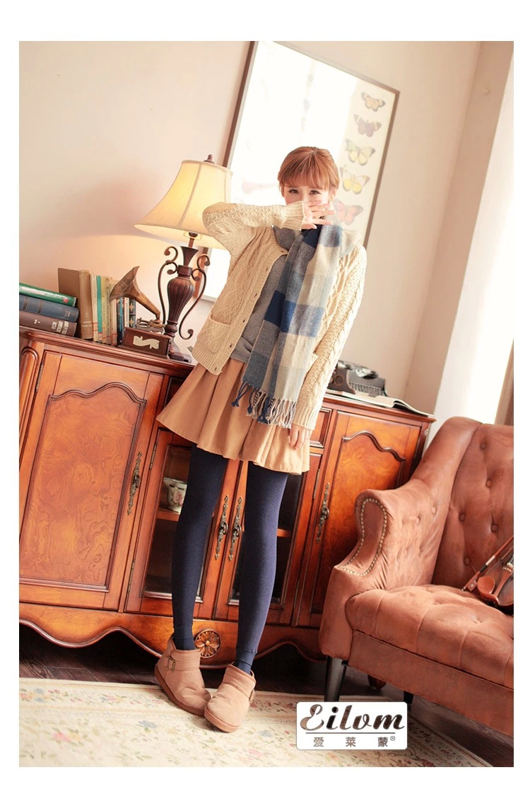 New 350g fleece and thickened one-piece pants for autumn and winter wear with seven-color cotton leggings pic 4