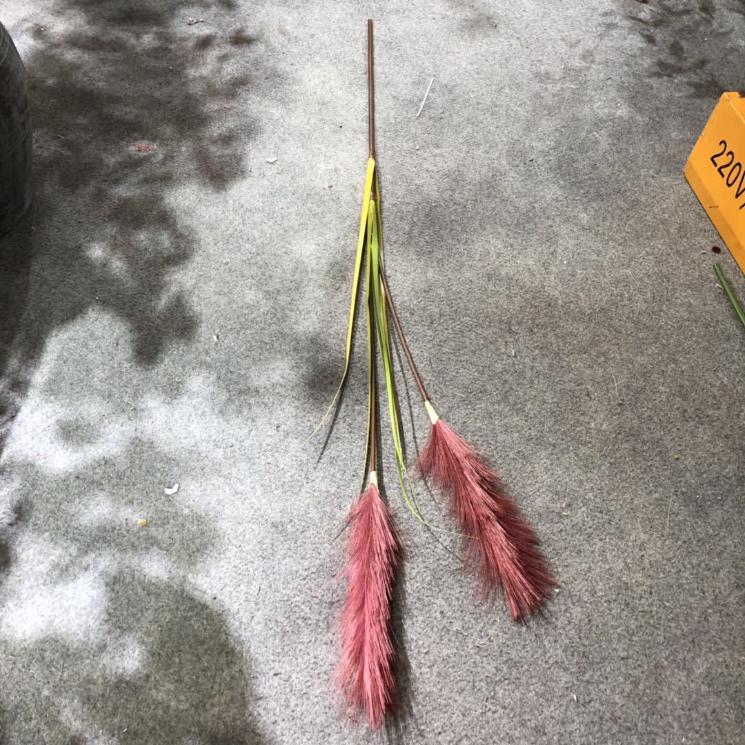 Bionic reed, pink muhly grass, sunny grass, indoor decorative green plants, potted plants, simulation plants, wedding props, decorative dogtail grass pic 8