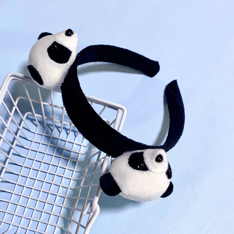 Cute cartoon panda hair bands, three-dimensional headbands, hair accessories, Ins-style figurines, hair clips for washing faces, and wholesale hair clips pic 6