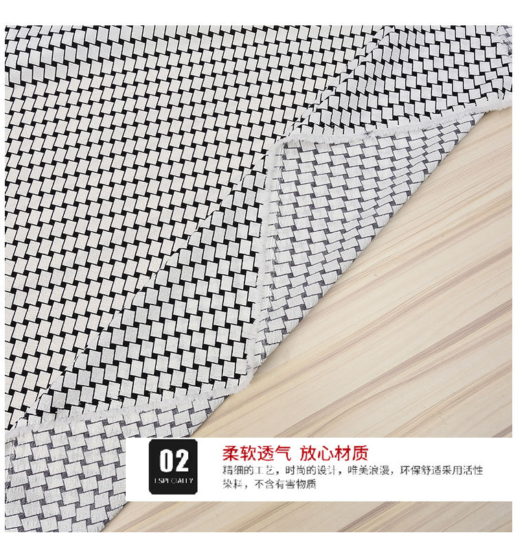 Wholesale of spring and summer clothing fabrics in stock, including small checkered printed bubble check polyester fabric, dresses, accessories and mask fabric pic 12