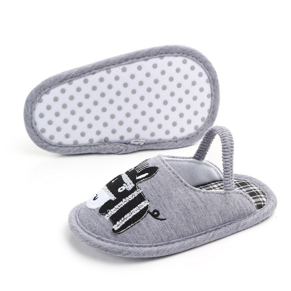 儿童拖鞋0-1婴儿家居地板鞋春秋棉布底防滑宝宝布拖鞋2085详情36