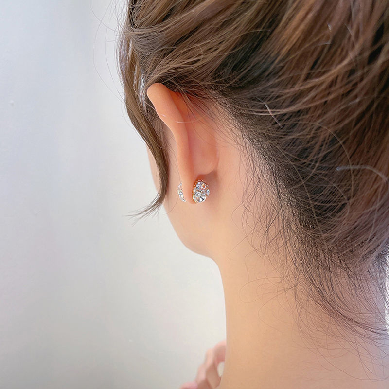 日韩风时尚磁石耳环女高级感个性网红满钻无耳洞磁吸耳夹耳饰品详情3