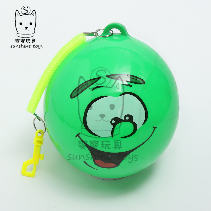 地摊货源9英寸带链儿童玩具练习足球拉绳充气PVC拍拍皮球跨境爆款详情23