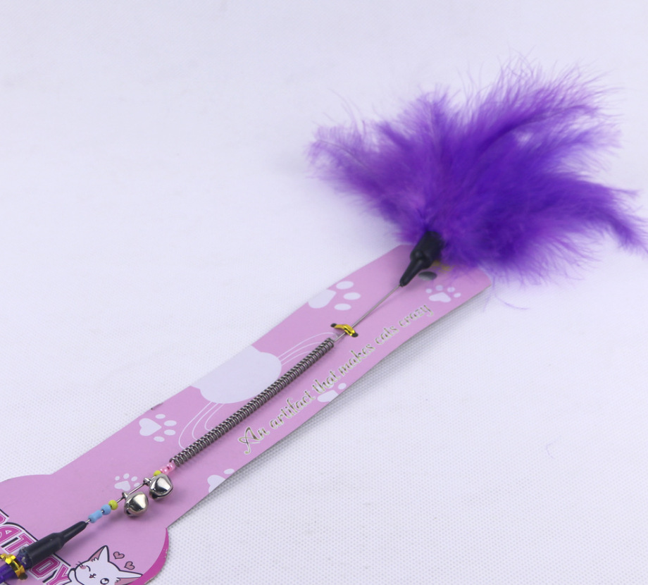Small and lightweight purple cartoon cat toys are available in large stock pic 1