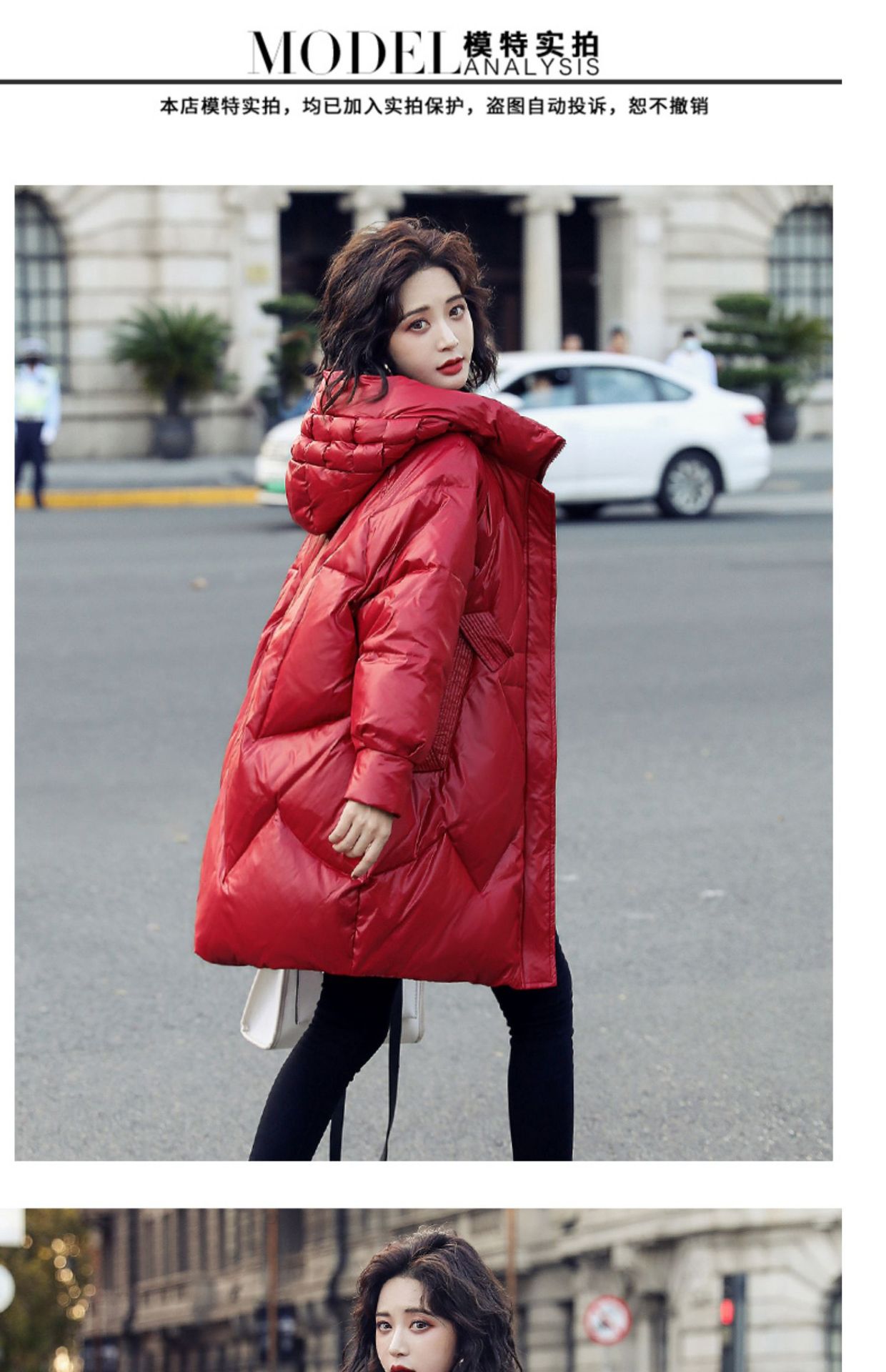 白鸭绒羽绒服女中长款20秋冬新款韩版宽松小个子冬季加厚外套详情12