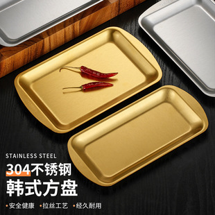 韩式304不锈钢带盖碗家用双层隔热汤碗儿童吃饭碗金色料理泡菜碗详情4
