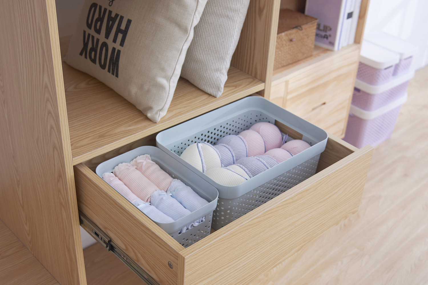 J25-6101 storage box, organizing clutter, storage basket, storage box, kitchen plastic box, stackable and combinable basket wholesale pic 8