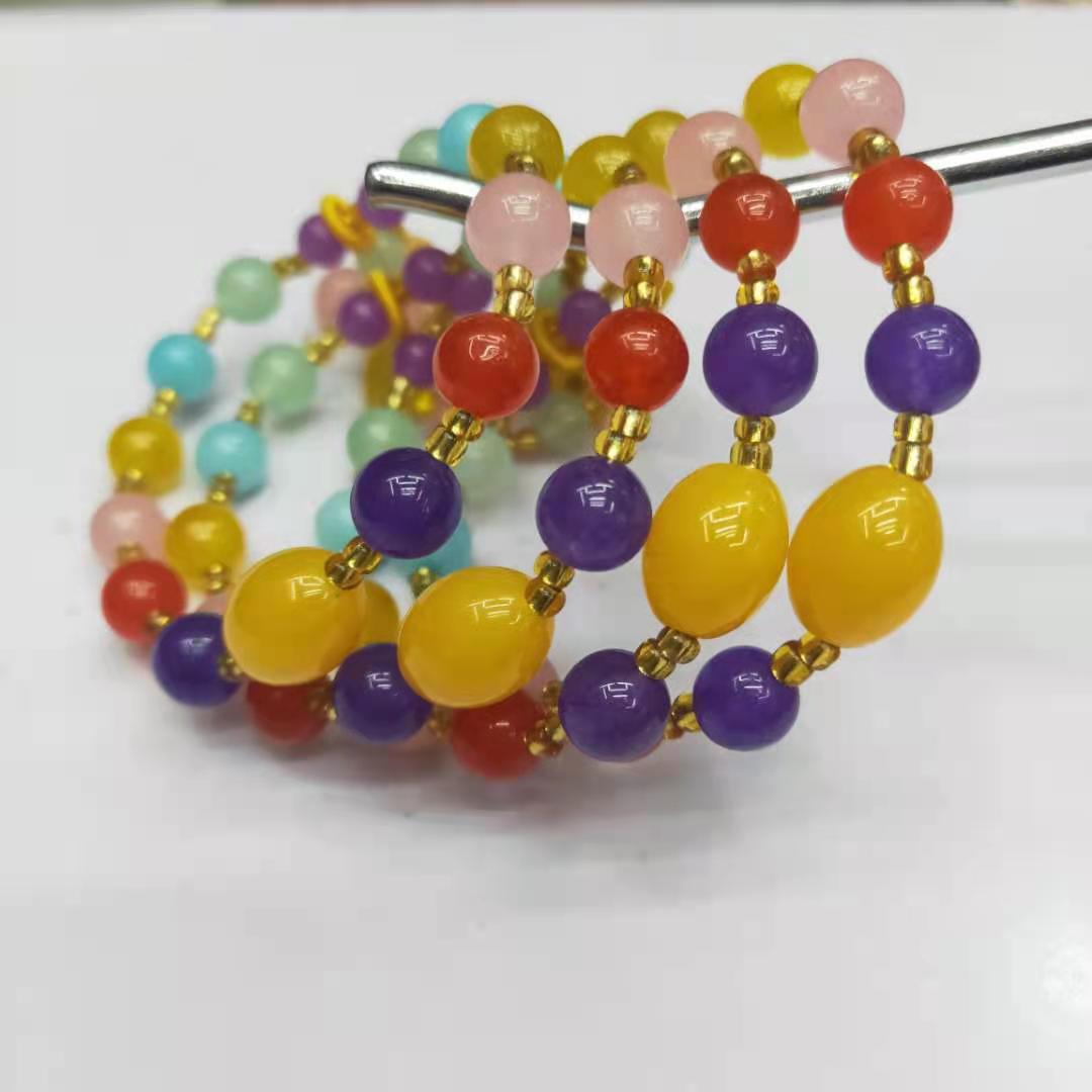New trend of jewelry and accessories: Seven-color natural stone combination bracelet, fortune bead bracelet manufacturer wholesale factory price pic 1