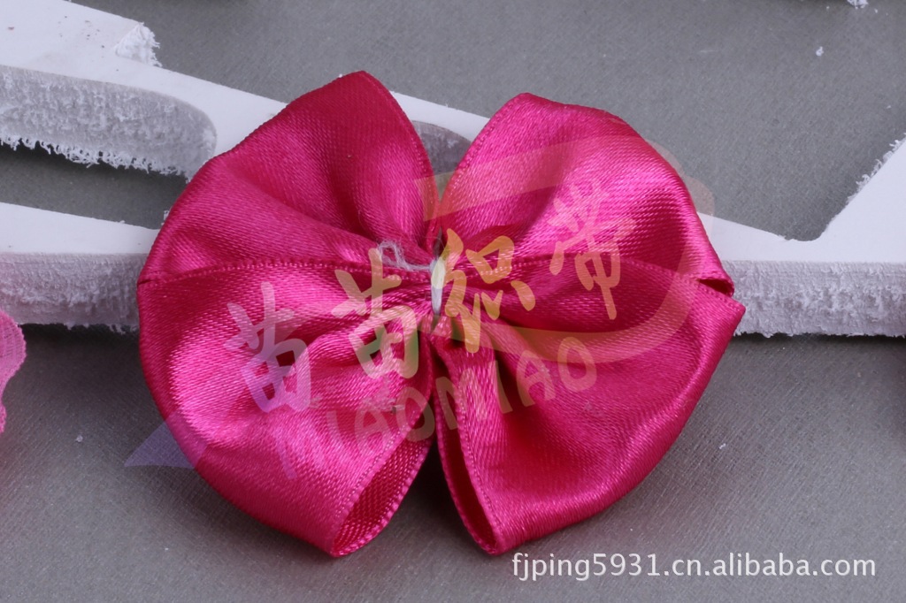 韩款时尚紫色格子蝴蝶结diy手工饰品编织材料印刷彩色蝴蝶结织带详情19