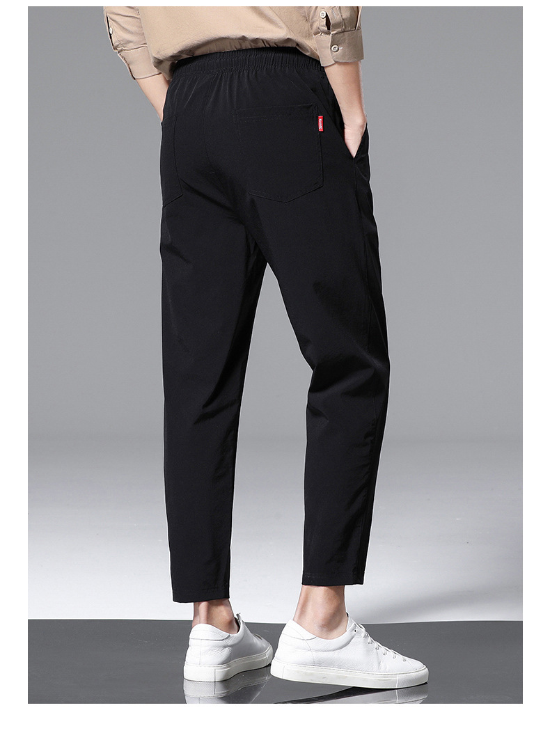 夏季冰丝裤男士薄款锦纶速干运动休闲直筒九分裤清凉空调裤男裤子详情14