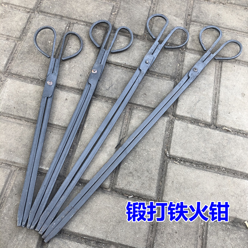 老式烧火钳长柄煤夹子 扁头垃圾钳环卫垃圾夹 取碳加粗垃圾拾取器详情7