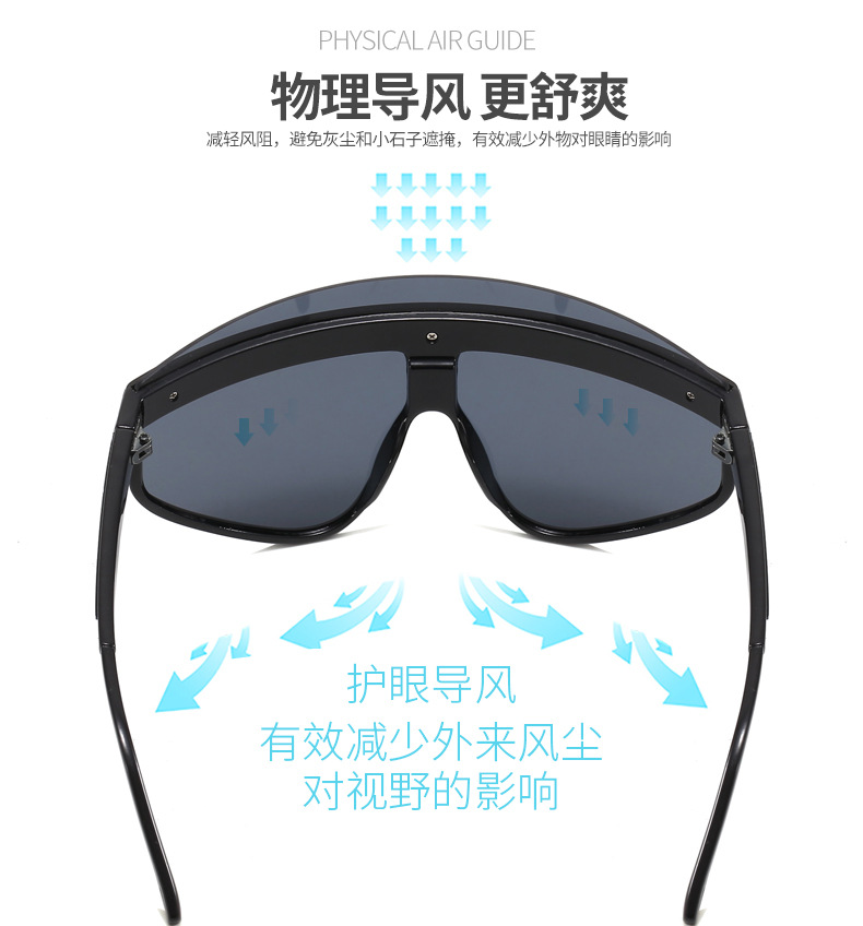 赛博朋克风欧美运动太阳镜 男女科技感炫彩墨镜 个性骑行眼镜批发详情2