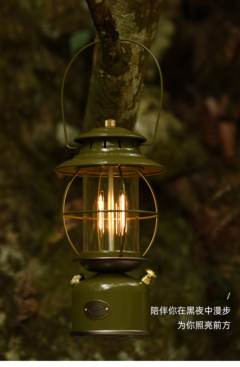 精致品质露营灯森系LED大容量电池超长续航复古风马灯露营照明灯详情14