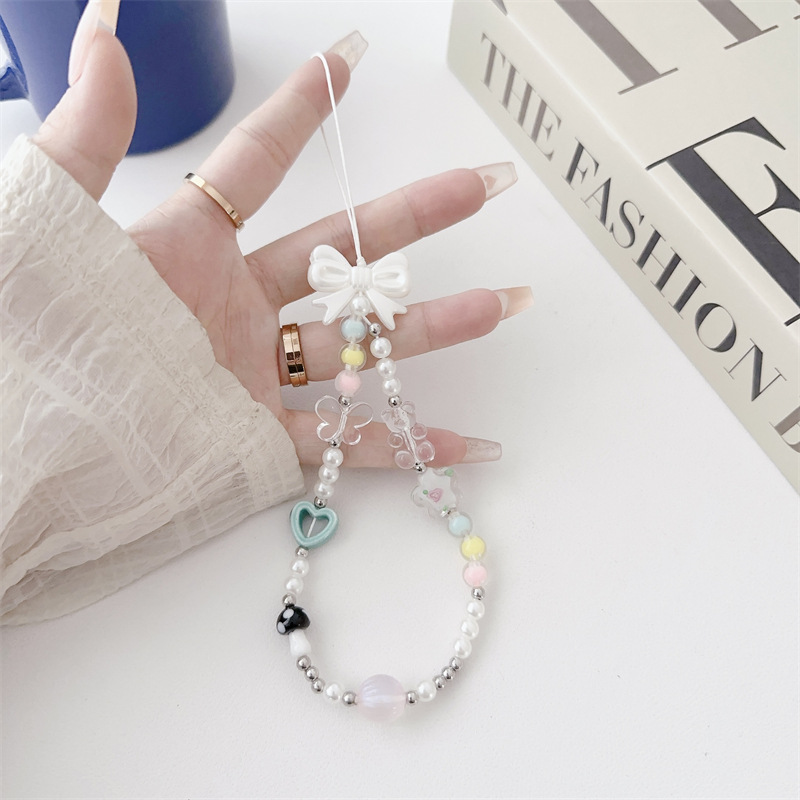 飞蝶蝶饰品新款手机链串珠手机挂绳手机壳挂件防摔防丢厂家直供详情4