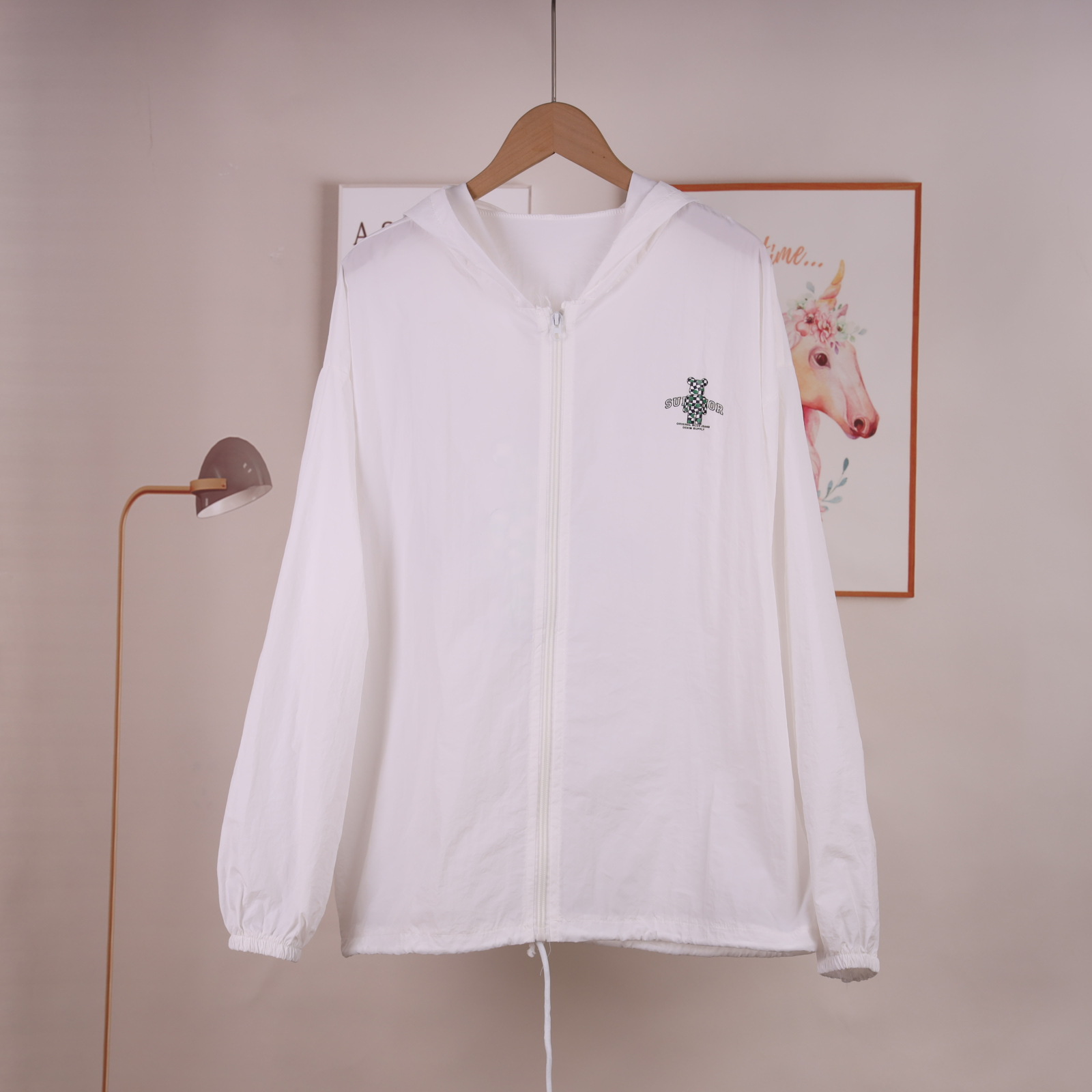 Cartoon bear sun-protective clothing for women, 2022 summer new style cute cat sun-protective clothing, Korean style stylish light jacket pic 3