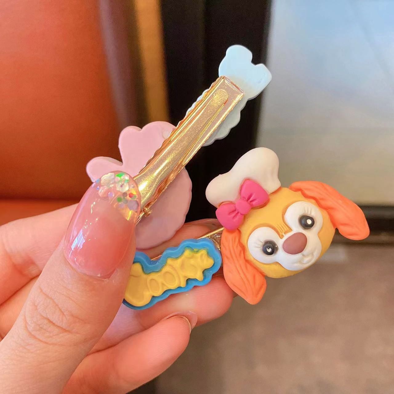 软胶可爱卡通儿童发夹 发饰批发星黛露发卡女童碎发边夹鸭嘴夹详情3