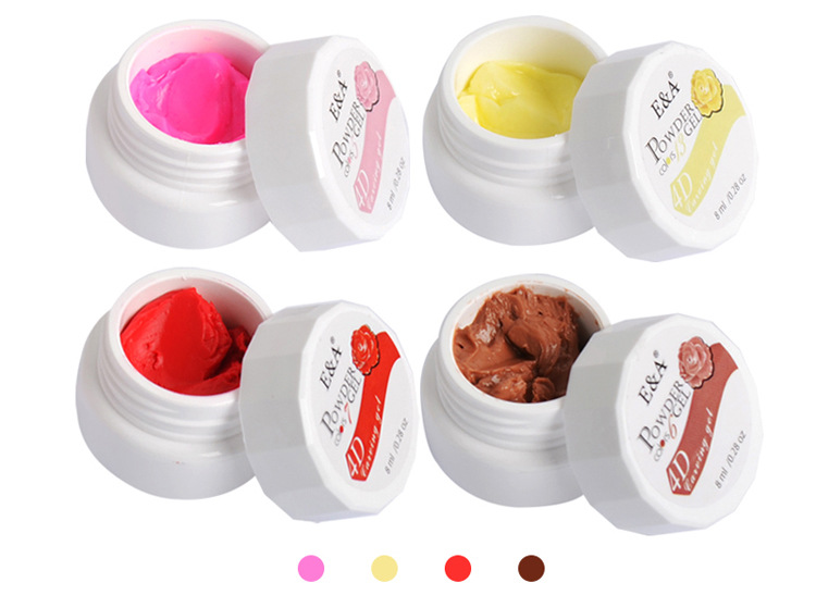 E&A 4D Stereoscopic Phototherapy Nail Art Carved Clay Carved Flower Glue 24-color exclusive for export pic 20
