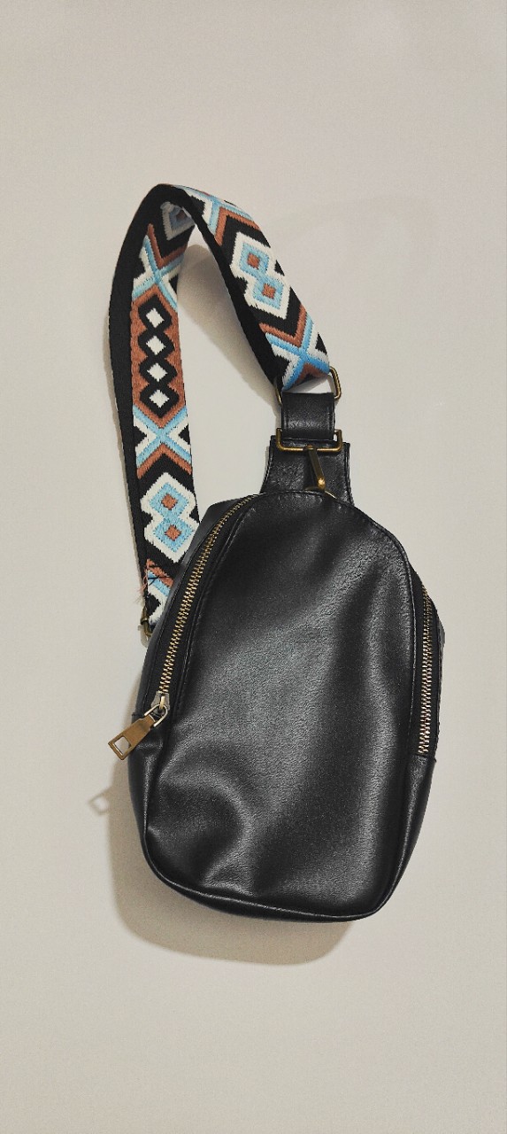 2022年欧美复古胸包pu纯色斜挎包腰包SLING BAG波西米亚胸包详情23