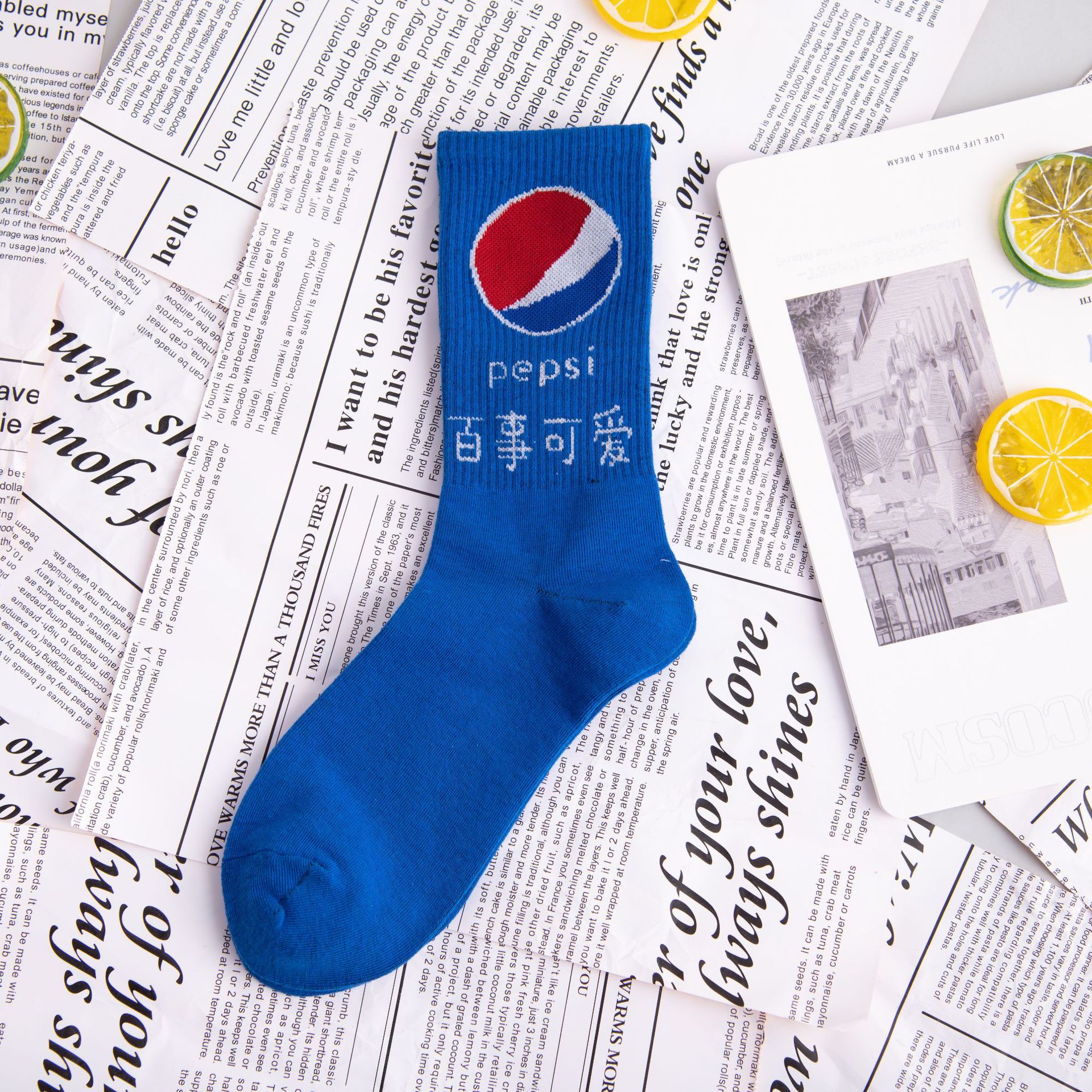 Funny and trendy drink socks for men and women, long socks for Internet celebrities, Japanese school style sports outerwear, mid-calf socks, one-piece consignment pic 6