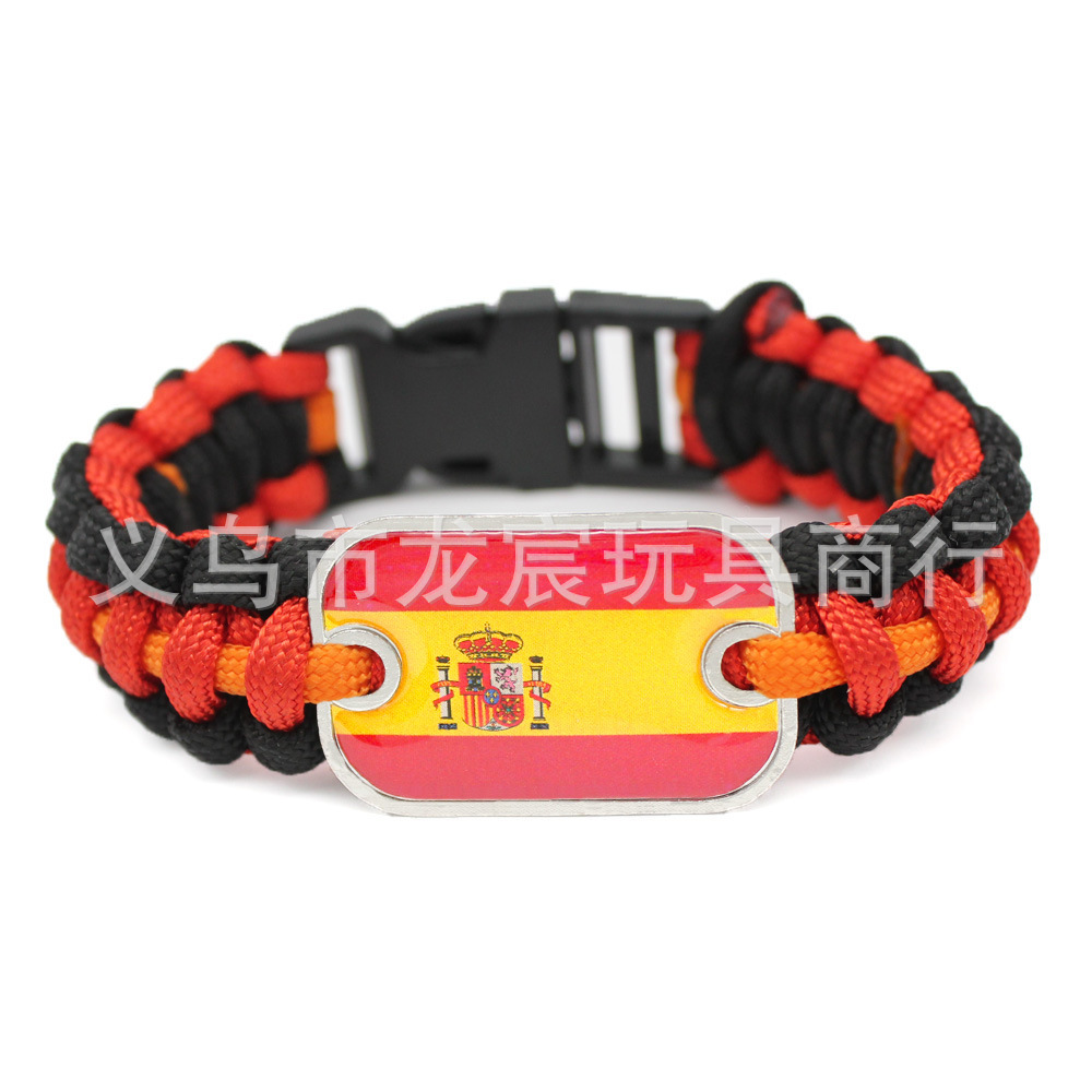 供应圭亚那国旗手链世界各国国旗伞绳编织手链户外救生手镯详情29