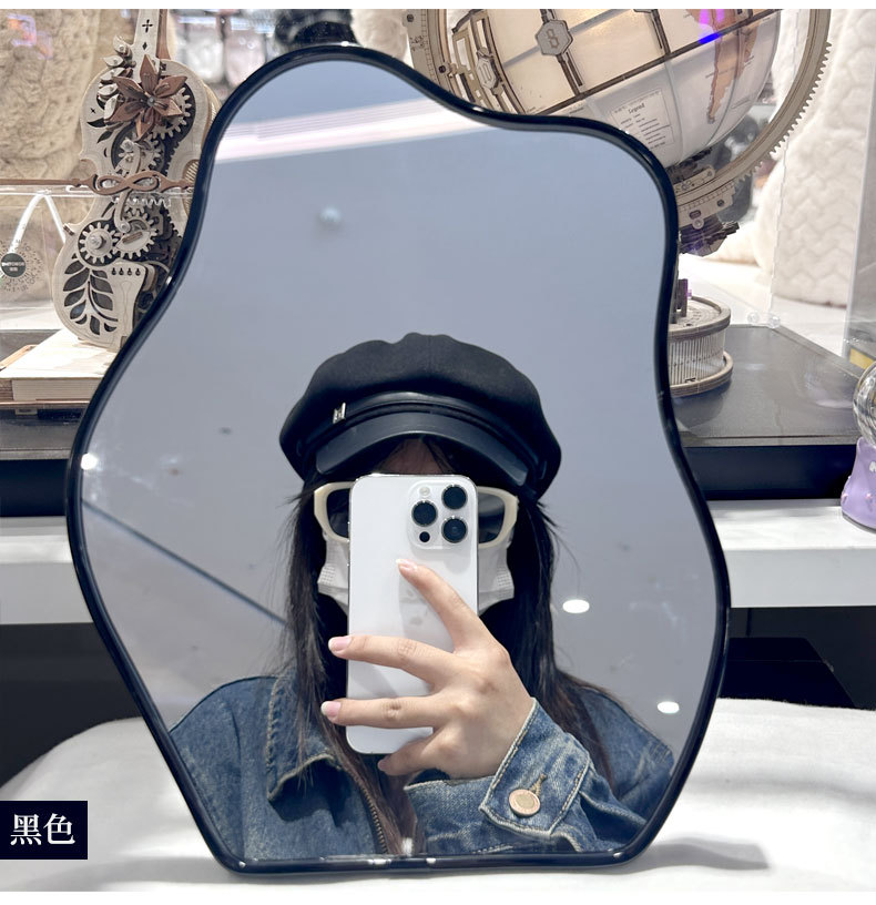 外贸热销异形云朵镜子亚马逊抖音货源家用网红台式桌面化妆镜子详情6